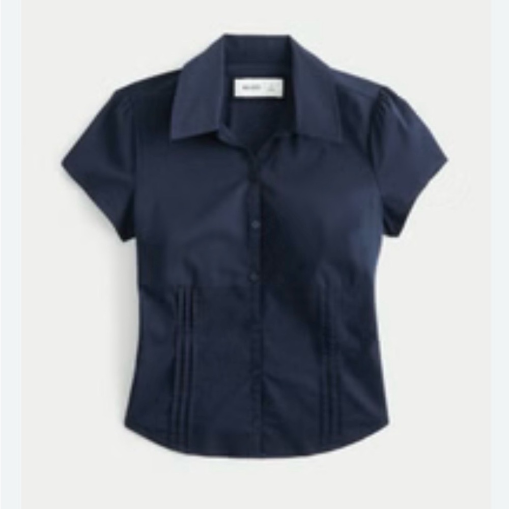 Hollister Dark Blue Button Down Shirt